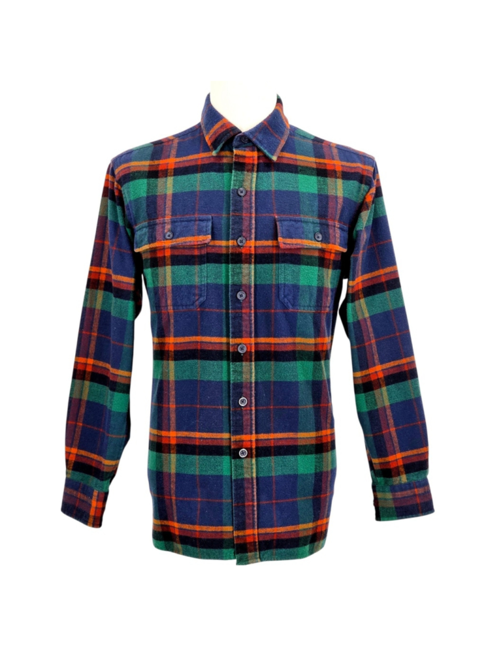 L.L. Bean Chamois Shirt Mens M Plaid Flannel Heavy Outdoor Workwear
